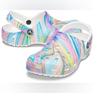 CROCS Classic Clog in Rainbow Solar Out of This World